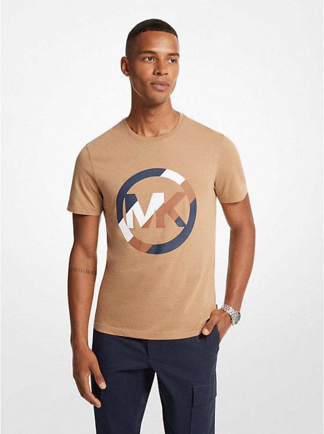 Striped Logo Cotton T-Shirt