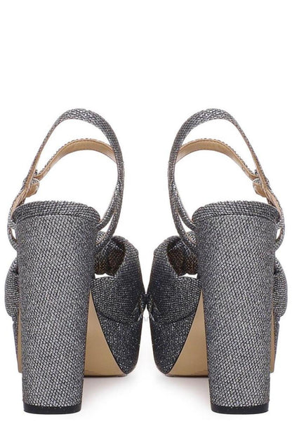 Michael Michael Kors Jordyn Embellished Glitter Chain Mesh Platform Sandals