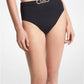 Stretch Nylon High-Waist Belted Bikini Bottom