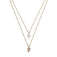 Faux Stone Signature Broken Heart Layered Necklace