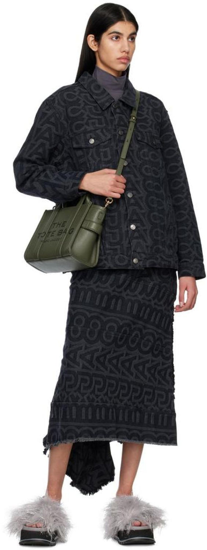 Khaki 'The Leather Small' Tote