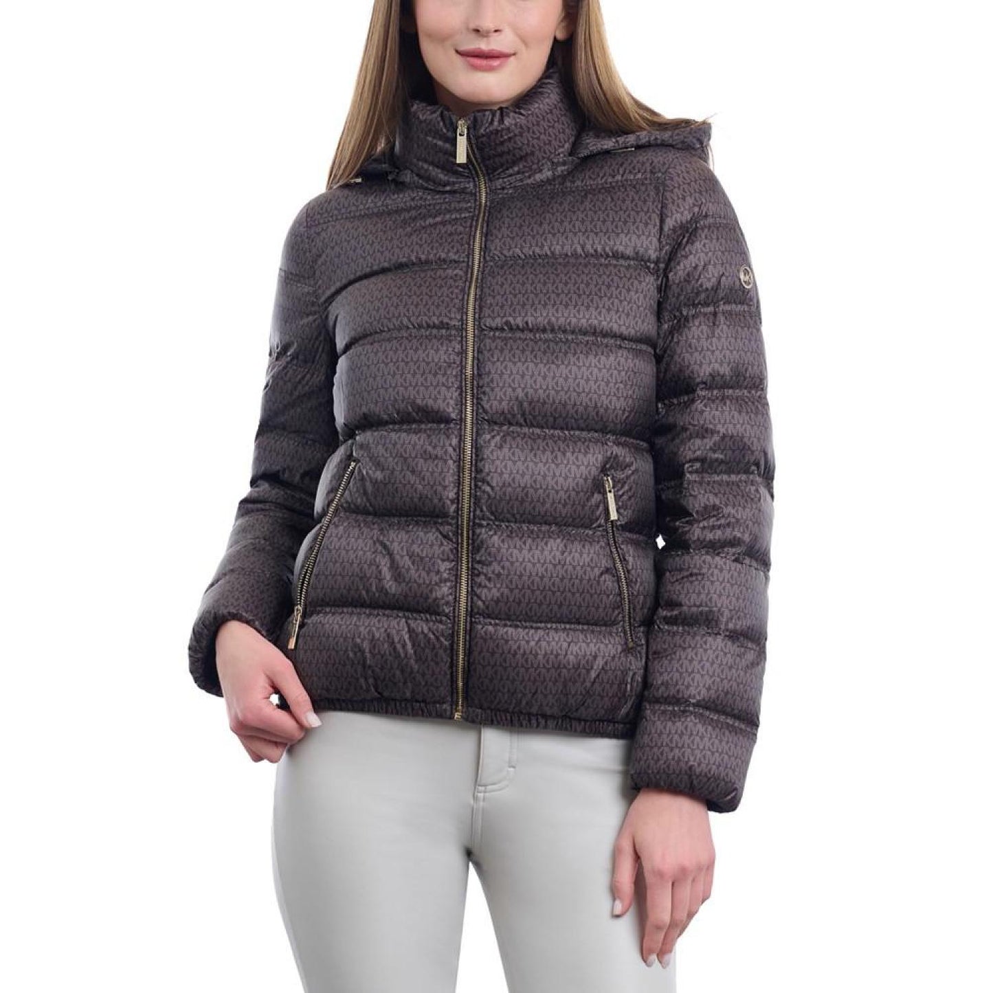 Women's Hooded Packable Bomber Puffer Coat