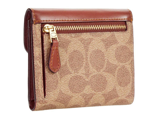 Color-Block Coated Canvas Signature Wyn Small Wallet