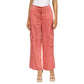 Petite Solid Satin Cargo Pants