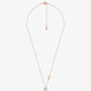 Precious Metal-Plated Sterling Silver Pavé Halo Necklace