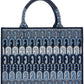 Furla Opportunity Bag In Blue Logoed Fabric Blue