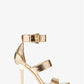 Amal Metallic Snake Embossed Leather Sandal