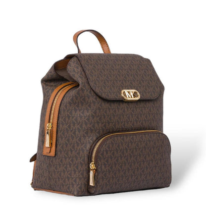 Michael Michael Kors Logo Plaque Monogram-Patterned Backpack