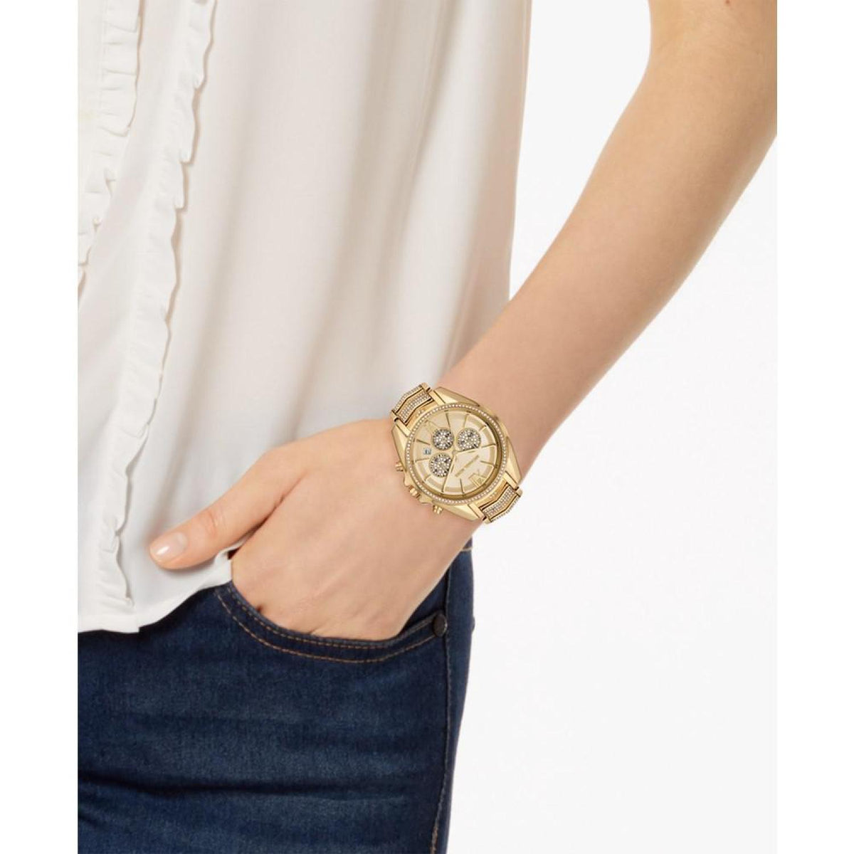 Michael Kors Whitney Chronograph Gold Tone Women\'s Watch MK6729 s-l1200.jpg main image 2