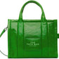 Green Medium 'The Shiny Crinkle' Tote