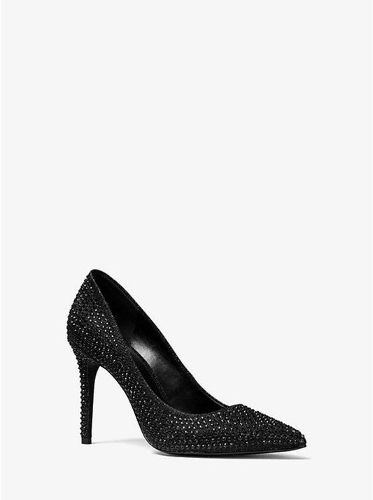 Claire Embellished Chain-Mesh Pump