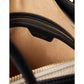 Knott Color-Blocked Pebbled Leather Medium Zip Top Satchel