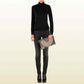 GUCCI Women's Duilio Brogue Zip Around Leather Clutch Bag