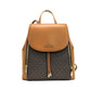 Michael Kors Phoebe Medium  Signature PVC Leather Flap Backpack Women's Bookbag