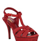 Saint Laurent Glittered Tribute Platform Sandals