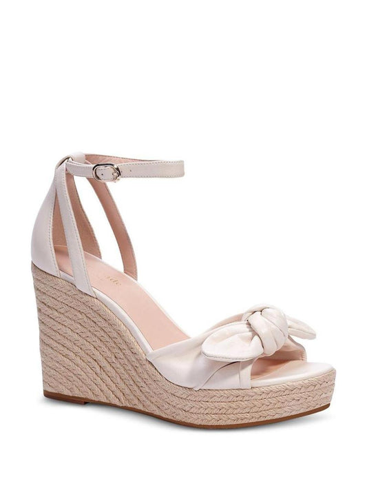 Tianna Womens Knot-Front Ankle Strap Wedge Sandals