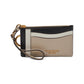 Morgan Color-Blocked Saffiano Leather Coin Card Case Wristlet