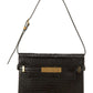 Saint Laurent Manhattan Small Croc-Embossed Leather Shoulder Bag
