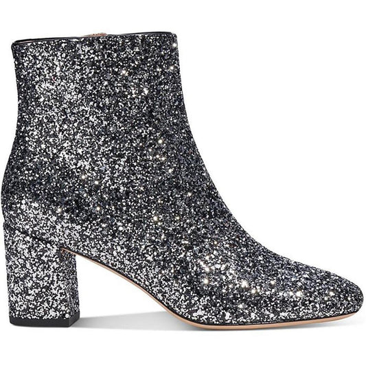 Junell Womens Glitter Round Toe Ankle Boots