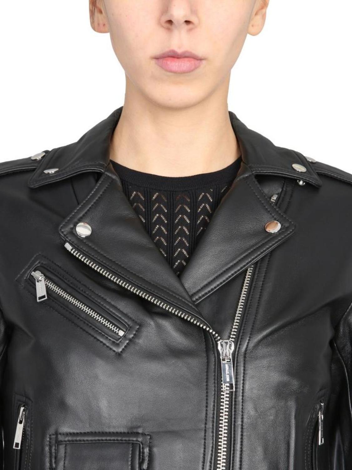 Micheal kors leather jacket deals