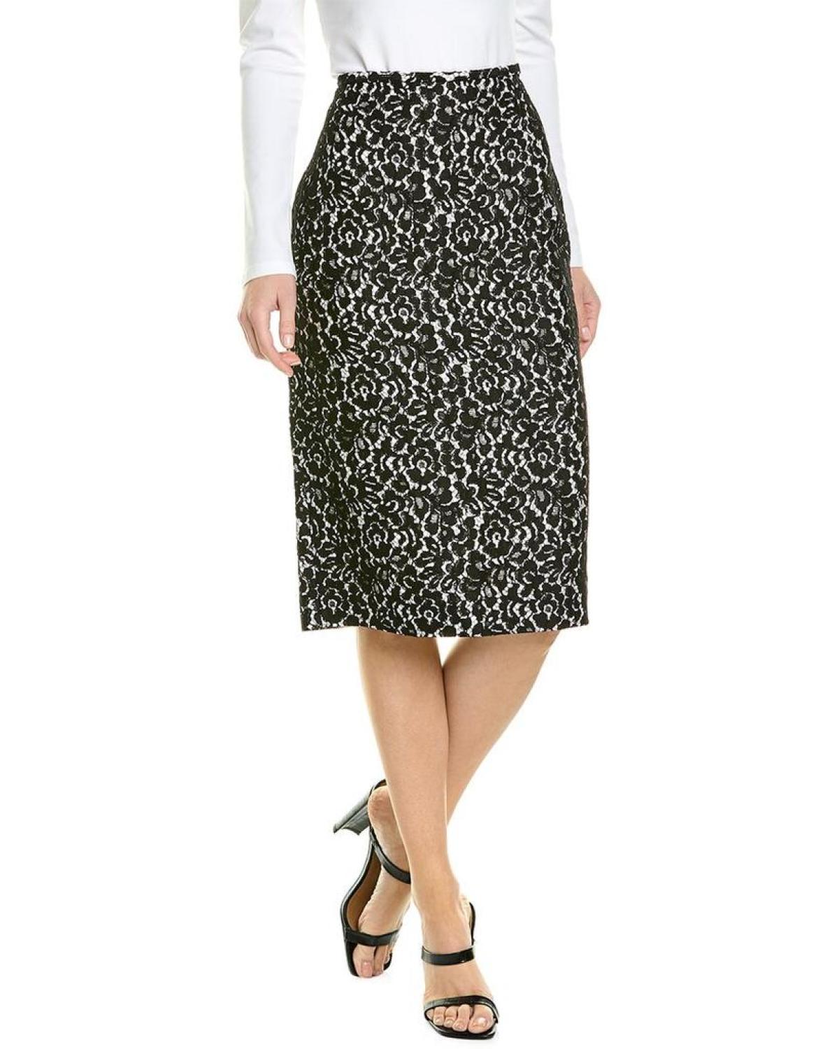Michael Kors Bonded Lace Pencil Skirt