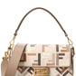 FENDI Baguette Canvas Shoulder Bag