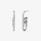 Precious Metal-Plated Brass Empire Logo Earrings