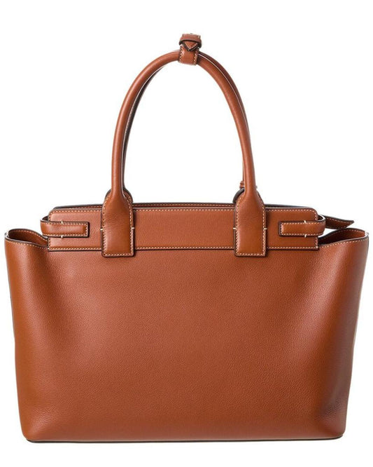 CELINE Conti Leather Satchel