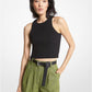 Linen Blend Pleated Shorts