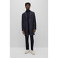 Slim-fit coat in a micro-patterned wool blend