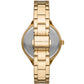 Women's Slim Runway Gold-Tone Stainless Steel Bracelet Watch Set 38mm, 2-Piece