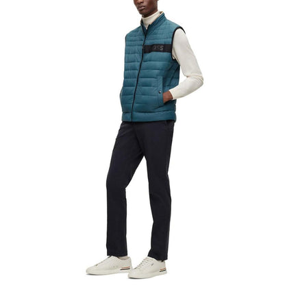 Men's Logo Tape Water-Repellent Padded Gilet