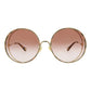 Round-Frame Metal Sunglasses
