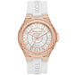 Women's Lennox Three-Hand White Silicone Band Watch 43mm