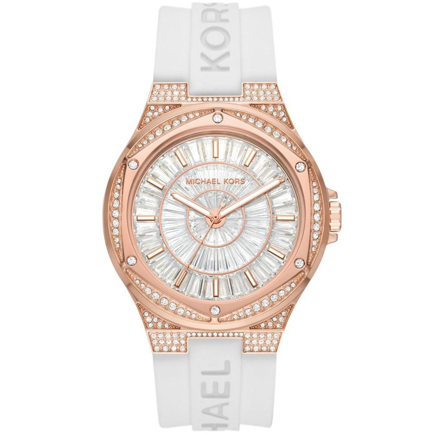 Women's Lennox Three-Hand White Silicone Band Watch 43mm