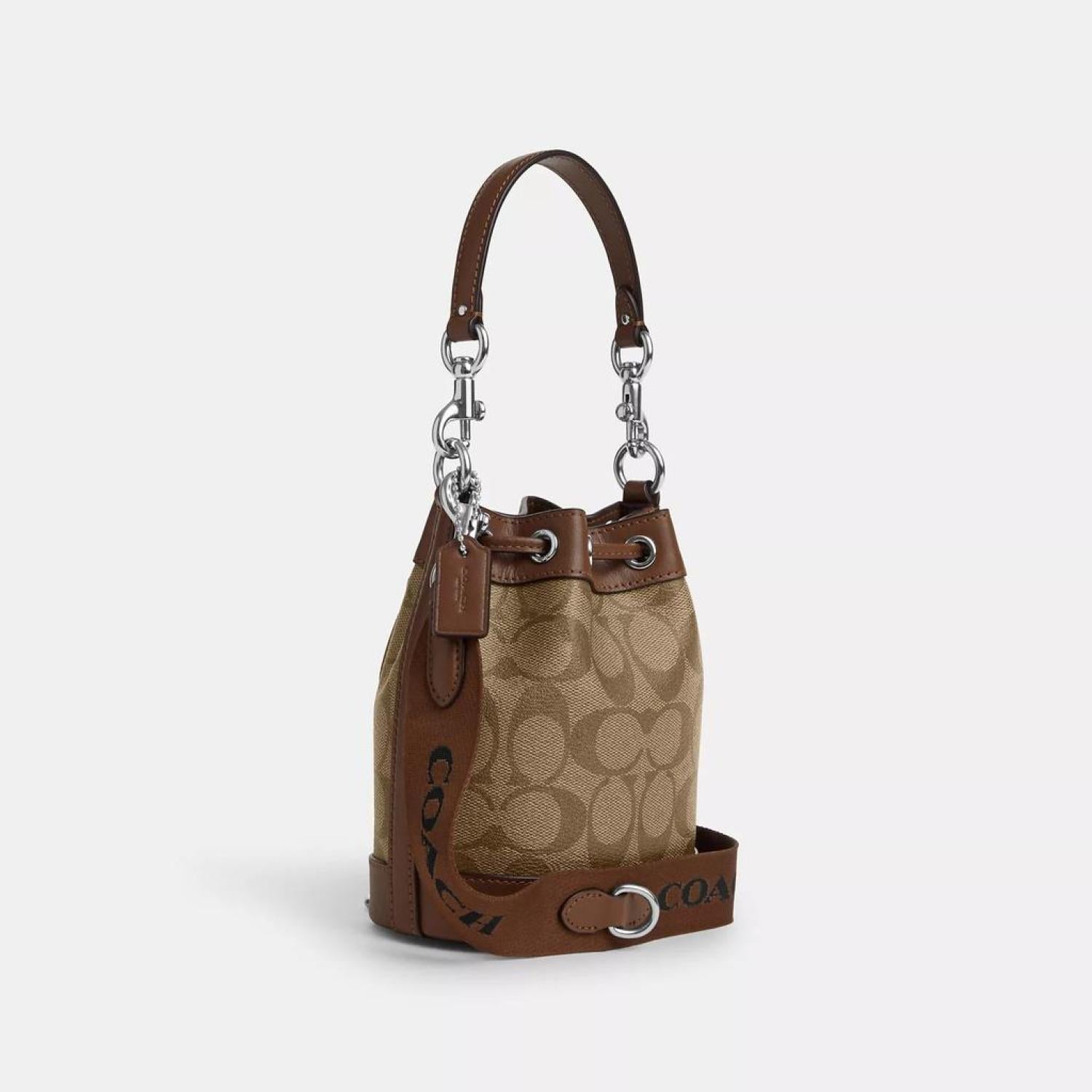 coach bucket backpack Coach Outlet Mini Bucket Bag In Signature Canvas
