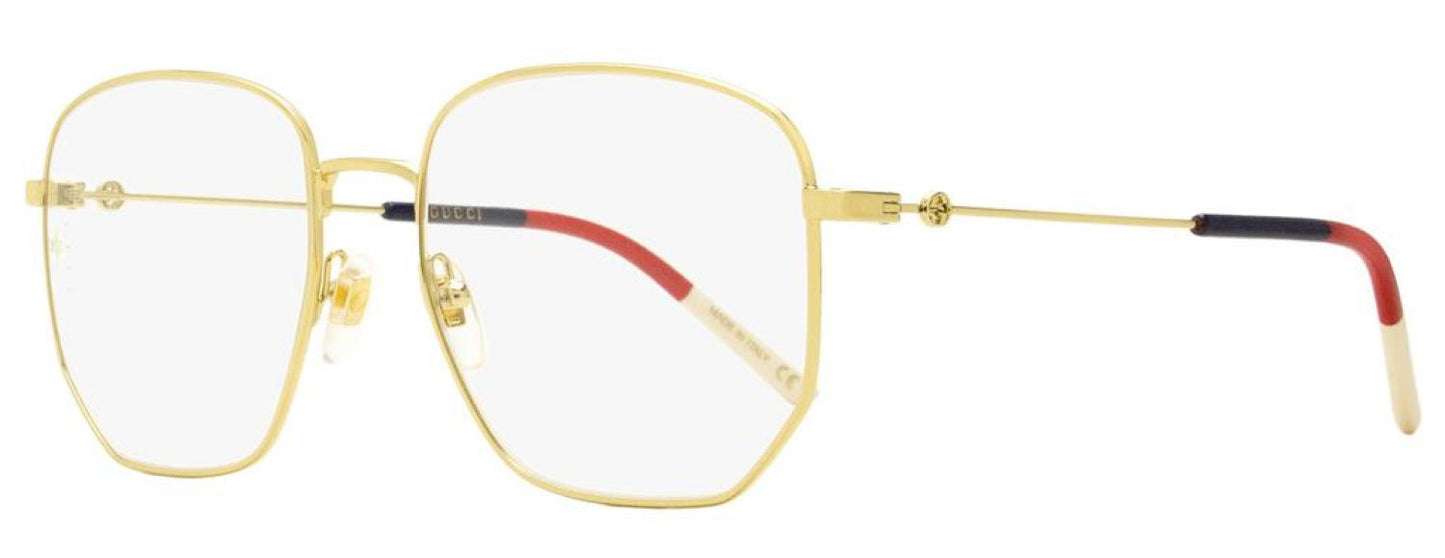 Gucci Women's Octagonal Eyeglasses GG0396O 002 Gold/Sylvie 56mm
