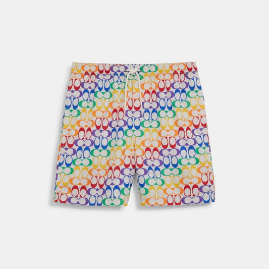 Coach Outlet Rainbow Signature Swim Trunks