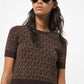 Logo Jacquard Short-Sleeve Sweater