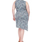Plus Size Paisley Crew Neck Drape Dress