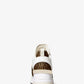 Georgie Metallic Logo and Leather Trainer