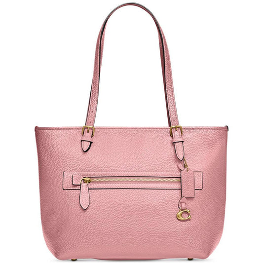 Polished Pebble Leather Taylor Tote with C Dangle Charm