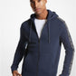 Logo Tape Cotton Blend Zip-Up Hoodie