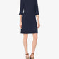 Stretch Bouclé-Crepe Shift Dress