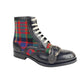Gucci Men's Leather   Checke Wool Boots (EU / US)