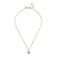 Faux Stone Crystal Heart Pendant Necklace