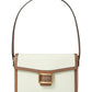 Katy Color-Blocked Textured Leather Medium Shoulder Bag