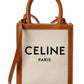 CELINE Vertical Cabas Mini Canvas & Leather Tote