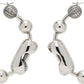 Silver 'The Monogram Ball Chain Hoop' Earrings