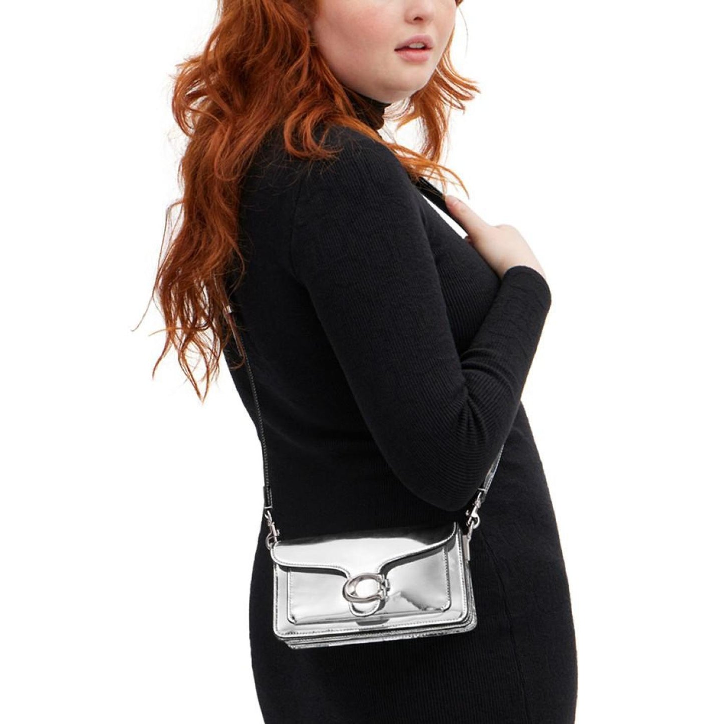 Tabby 20 Mirror Metallic Leather Shoulder Bag